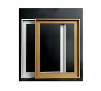 GVS-ART DIY Floating Frame for 15.7X19.7/40X50cm Stretched Canvas,0.6-0.8"/1.5-2cm Deep.Picture Art Wall Décor,Art Canvas Brown Frame,a Frame Kit,Cut to Pieces,No Canvas Included