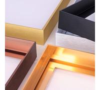 GVS-ART DIY Metal Floating Frame for 10x12" Canvas Art, 1.5" (3.8cm) Depth, Floater Frame Kit, Cut to Pieces, Not Include Canvas or Mat, Light Gold