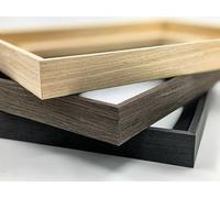 GVS-ART Solid Wood Grain Pattern Floating Frame for12X16 Artwork Canvas,7/8" Deep&1/8“Space Around For Canvas Painting,Real Solid Wood Canvas Floator Frame1Pack
