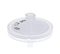 GVS Filter Technology, Syringe Filter, ABLUO, 25mm, Glass Fiber Membrane, 1.2µm, PP Housing, 10/pk
