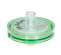 GVS Filter Technology, Syringe Filter, ABLUO, 33mm, CA Membrane, 0.80µm, Acrylic Housing, Green Color, 10/pk