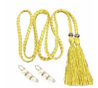 GVSAVY 1 Ladies Fine Braided Belt With 2 Waist Buckles, Tassel Braided Belt, Dress Belt, Bow Rope For Dresses, Evening Gowns (gold)