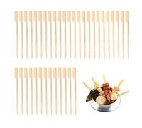 GVSAVY 100pcs Bamboo Skewers, Eco-Friendly Wooden Skewers, BBQ Sticks, Kebabs, Party Essentials for BBQ, Fruit, Cake Decorating (18cm)