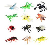 GVSAVY 12 pieces of simulated insects, non-toxic plastic safe animal models, educational 3D models for children, suitable for education, insect theme parties, Halloween holiday parties