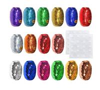 GVSAVY 16 Rolls Colorful Ribbons 10M Each, 40pcs Balloon Glue Dots, Plastic, Suitable for Multiple Occasions, Birthday, Christmas, Graduation, Solid Colors