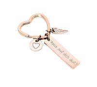 GVSAVY 1pc Love Key Ring with 1pc Gift Box and 1pc Flannel Gift Bag, Lucky Charm Keychain, Guardian Angel Keychain, Take Care of Yourself Blessing Keychain