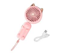 GVSAVY 1pcs Foldable Fan, Portable USB Rechargeable Fan, Cute Handheld Fan, Mini Handheld Fan, Suitable for Office, Outdoor, Travel