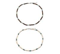 GVSAVY 2 Coconut Beads with 1 Black Gift Box, Vintage Men's Coconut Shell Beaded Necklace, Outgoing Style Necklace.