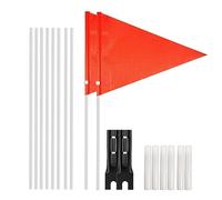 GVSAVY 2 Pack Bike Pennant Flags, Safety Pennant Flags With Mounting Brackets, Kids Bike Flags, Adjustable Bike Flags, Bike Pennant Flags For Bike Flags (Orange)