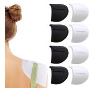 GVSAVY 2 Pairs of White Shoulder Pads, 2 Pairs of Black Shoulder Pads, Foam Shoulder Pads, Removable Shoulder Pads, Sewing Accessories, Built-In Shoulder Pads, Craft DIY, For Blazers