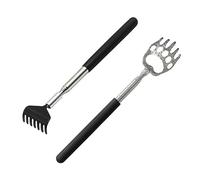 GVSAVY 2 PCS Back Scratcher, Retractable Scratch Tool, Extendable Back Scratcher, Portable Scratch Tool, Hand Massager (Black)