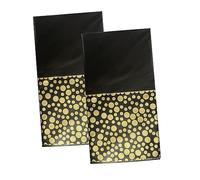 GVSAVY 2PCS Black and Gold Tablecloths, Polka Dot Pattern Decorative Tablecloth, Thickened Waterproof and Oilproof, Tablecloth Decoration, Suitable for Picnic, Party, Party, Wedding137cm*274cm
