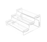 GVSAVY 3 Tier Transparent Acrylic Storage Rack, Ladder Style Jewelry & Cosmetic Display Rack