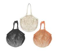 GVSAVY 3pcs Cotton Mesh Shopping Bag, Mesh Tote Bag, Mesh Storage Bag, Cotton Mesh Produce Bag, Grocery Mesh Bag for Produce, Beach Toy Storage, Out and About