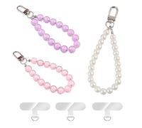 GVSAVY 3pcs Mobile Straps - Patch, Bag Charm, Key Chain, Earphone Charm, Lanyard, Strap Compatible With Any Phone And Case