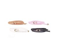 GVSAVY 4 Pieces Woven Thin Waistband Women's Skinny Belt All-Match Leather Belt Punch-Free Vintage Belt Suitable for Dresses Evening Dresses Jackets Jeans (Camel, Pink, White, Black)
