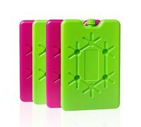 GVSAVY 4Pcs 200ml Ice Packs, Pink, Green, Ice Box, Cooler Bag, Cooling Battery, Reusable, for Travel Fridge, Lunch, Food Preservation