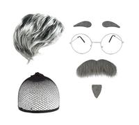 GVSAVY 7 Old Man Costumes for Halloween, Parties and Stage Shows