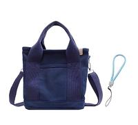 GVSAVY Canvas Tote Bag with 1 Lanyard, Messenger Bag, Multifunctional Shoulder Bag, Adjustable Fashion Casual Bag for Daily Work, School, Travel
