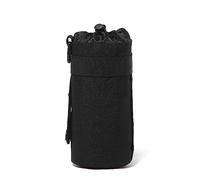 GVSAVY Outdoor Water Bottle Cover With Adjustable Shoulder Strap and Drawstring Holder, Waterproof Bag for Camping, Traveling, Hiking, Sports (Black)