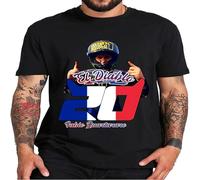GVSCVS Fabio Quartararo El Diablo T-T-Shirts Hemden French Grand Prix Motorcycle Rider Racing Tee T-Shirts Hemden 100% Cotton Sports Homme Camiseta(Small)