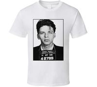 GVSCVS Frank Sinatra Vintage Mug Shot Grunge Graphic T Shirt White(Small)