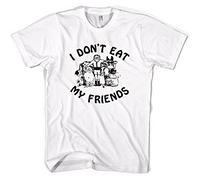 GVSCVS I Don't Eat My Friends White Yellow Black Red Mens Women T Shirt 100% Cotton Morrissey The Smiths Vegan V%%e%g%et%Arian(Medium)