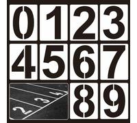 GVSS 10 x Number Stencils from 0 to 9, Reusable Plastic Number Stencils, Paint Stencils for Marking, Wall Decoration, Graffiti and Art Projects, 10 cm