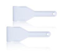 GVSS 2 x White Plastic Ice Scrapers, Practical Freezer Scraper, Ideal for Defrosting Fridge and Freezer
