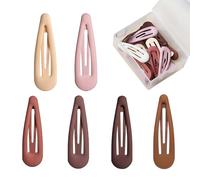 GVSS 30 x 3 cm Hair Clips Various Plain Colours for Girls and Women, BB Non-Slip Metal Hair Clips, Hair Accessories for All Hair Types