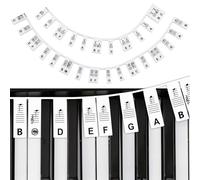 GVSS Beginners Reusable Piano Notes Guide for 61 Keys Keyboard, Removable Silicone Labels, Ideal for Easy Piano Learning