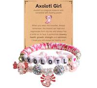 GVUSMIL Cute Axolotl Salamander Bracelet with a Card, a Perfect Christmas and Birthday Jewelry Gift for Women, Daughters, Granddaughters and Nieces, adjustable, Stone, no gemstone