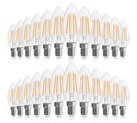 GvvooHome Candelabra Bulbs 40 watt, E12 LED Bulb Dimmable Pendant Bulbs, B10 Candle Bulbs 2700K Soft White, 90+CRI, 400LM, Cear Glass, 24 Pack