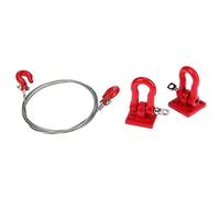Gvvsjgdbis 1 Pair Trailer Hook 1: 10 Scale Accessory for RC Crawler -10 Truck & 1 Pcs 1: 10 RC Crawler Accessories Metal Trailer Wire Rope Tow Rope for RC Car 1/10 D90 Axial SCX10 Truck