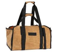 Gvvsjgdbis 1 PCS Firestarter Storage Canvas Firewood Bag Carrier Tote 47x31x37cm Fireplace Firewood Pile Rack Firewood Carrier Bag