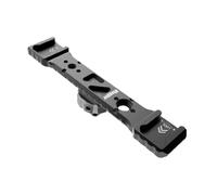 Gvvsjgdbis 1 Piece Dual Hot Shoe Mount Extension Bracket Plate Adapter Black 1/4 Tripod Cold Shoe DSLR Camera Vlog Light Holder Monitor Stand