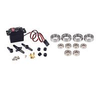 Gvvsjgdbis 1 Set RC Car Drive Shaft Gear Bridge Front Axle Full Metal Kit & 1 Set Analog Gear Servo 3.5Kg Torque