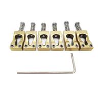 Gvvsjgdbis 10.8mm Electric Guitar Gourd Bridge Brass Bridge Vibrato Bridge Saddle Vibrato Bridge 6-String Guitar Saddle Coppery
