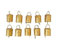 Gvvsjgdbis 10 Pcs Vintage Hanging Bells Christmas Decorations Bells for Home Decor, Cow Bells Decoration with Rope Style B Easy Install
