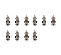 Gvvsjgdbis 10X Electric Guitar Jack Chrome Threaded Cylinder Output Input Jack Plug Sockets 1/4 Inch for Electric Guitar