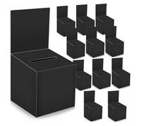 Gvvsjgdbis 12-Pack Raffle Box Donation Box for Fundraising, Ballot Box Cardboard Box with Ticket Slot and Removable Title Box