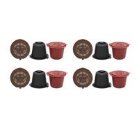 Gvvsjgdbis 12 Pcs Refillable Reusable Espresso Capsule for Coffee Machine Reusable Capsule Refill Empty Capsule