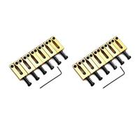 Gvvsjgdbis 12Pcs 10.5mm Brass Saddles Electric Guitar Tremolo Bridge Saddles with Stainless Steel Roller Guitar Accessories
