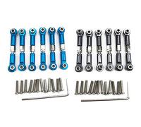 Gvvsjgdbis 12Pcs Adjustable Metal Linkage Pull Rod Front/Rear Servo Link for,6Pcs Grey & 6Pcs Blue