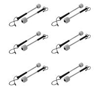 Gvvsjgdbis 12Pcs Bass Drum Mallet Felt Percussion Mallets Timpani Sticks with Stainless Steel Handle,White