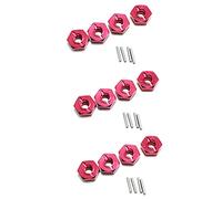 Gvvsjgdbis 12x for 144001 1/14 RC Car Spare Parts Metal Combiner,Red
