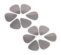 Gvvsjgdbis 12X Stainless Steel Guitar Picks - Silver