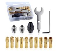 Gvvsjgdbis 15PCS Drill Chuck Collet Set Rotary Collet Nuts Set 0.5-3.2mm Shank Replacement 4486 Rotary Tool Change Chuck Accessory