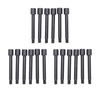 Gvvsjgdbis 18 Pcs Brass Electric Guitar Tremolo Bridge Saddle Clamp Lock String Screw/String Through Screw Black