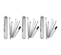 Gvvsjgdbis 18Pcs Ear Pick Set Stainless Steel Earpick Ear Wax Curette Remover Ear Cleaner Spoon Spiral Ear Clean Tool with Case